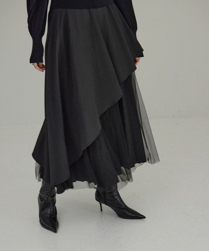 【YUKKO SPECIAL COLLABORATION】DOUBLE LAYER MANISH SKIRT