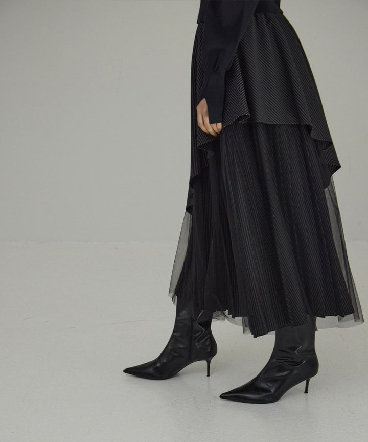 【YUKKO SPECIAL COLLABORATION】DOUBLE LAYER MANISH SKIRT