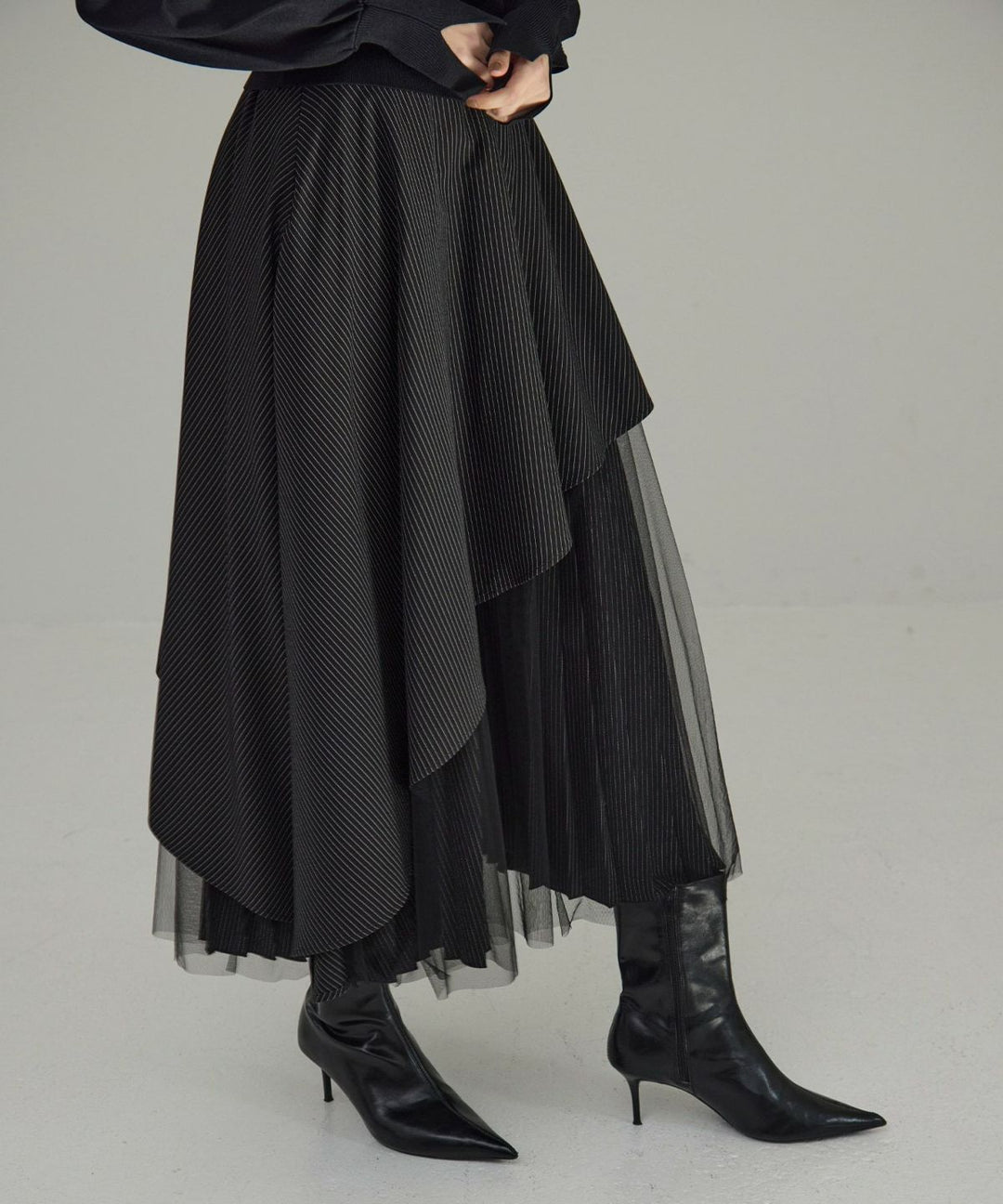【YUKKO SPECIAL COLLABORATION】DOUBLE LAYER MANISH SKIRT