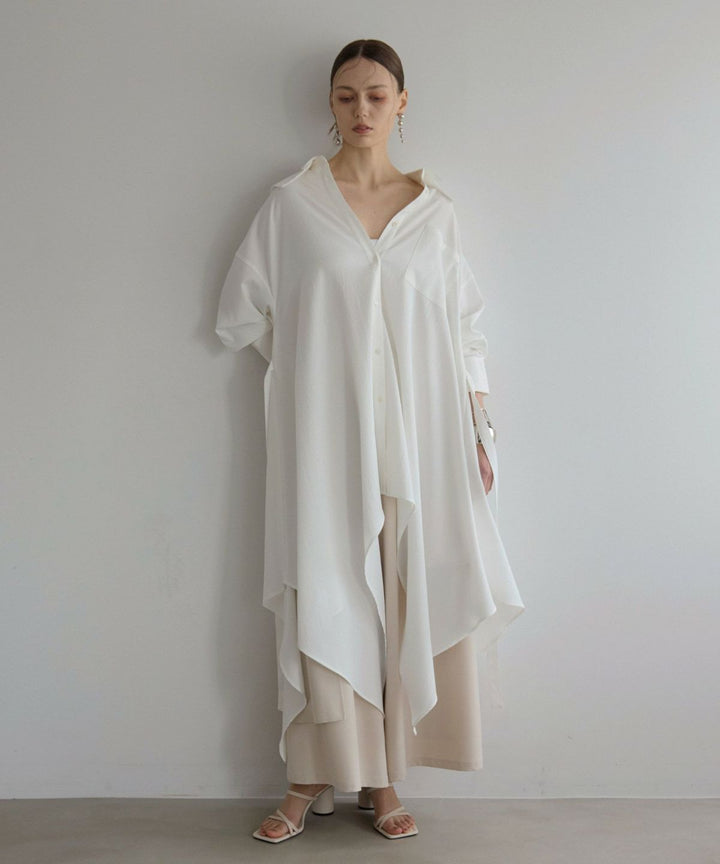 Bumpy Irregular Hem Shirt