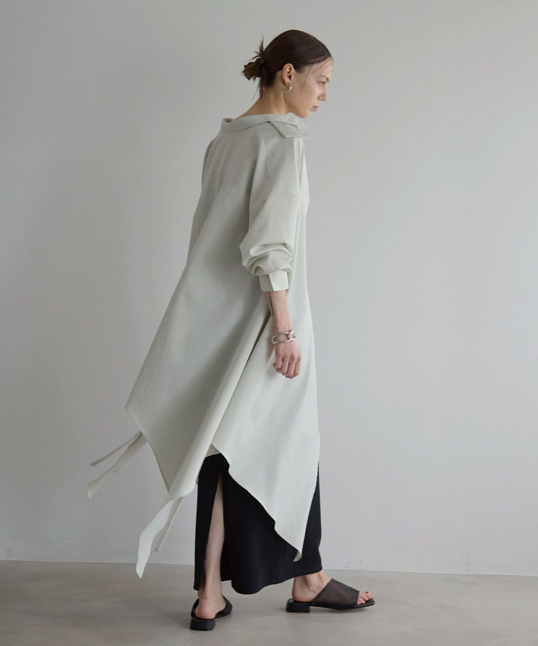 Bumpy Irregular Hem Shirt