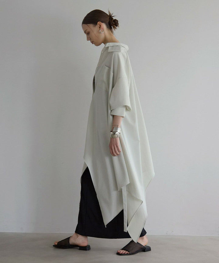 Bumpy Irregular Hem Shirt
