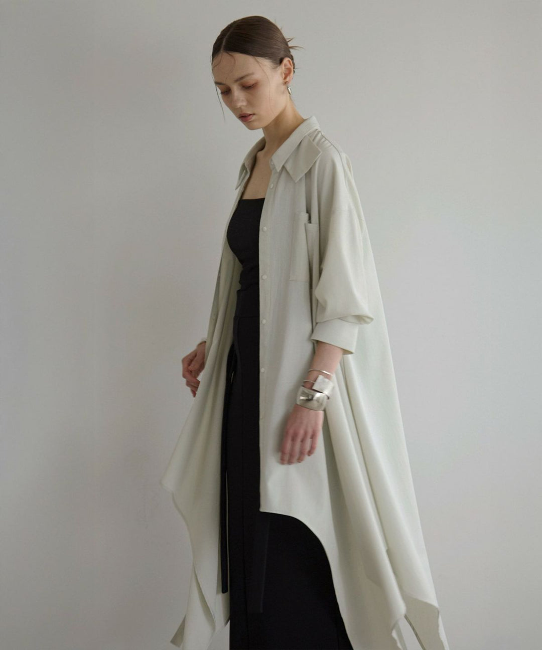 Bumpy Irregular Hem Shirt