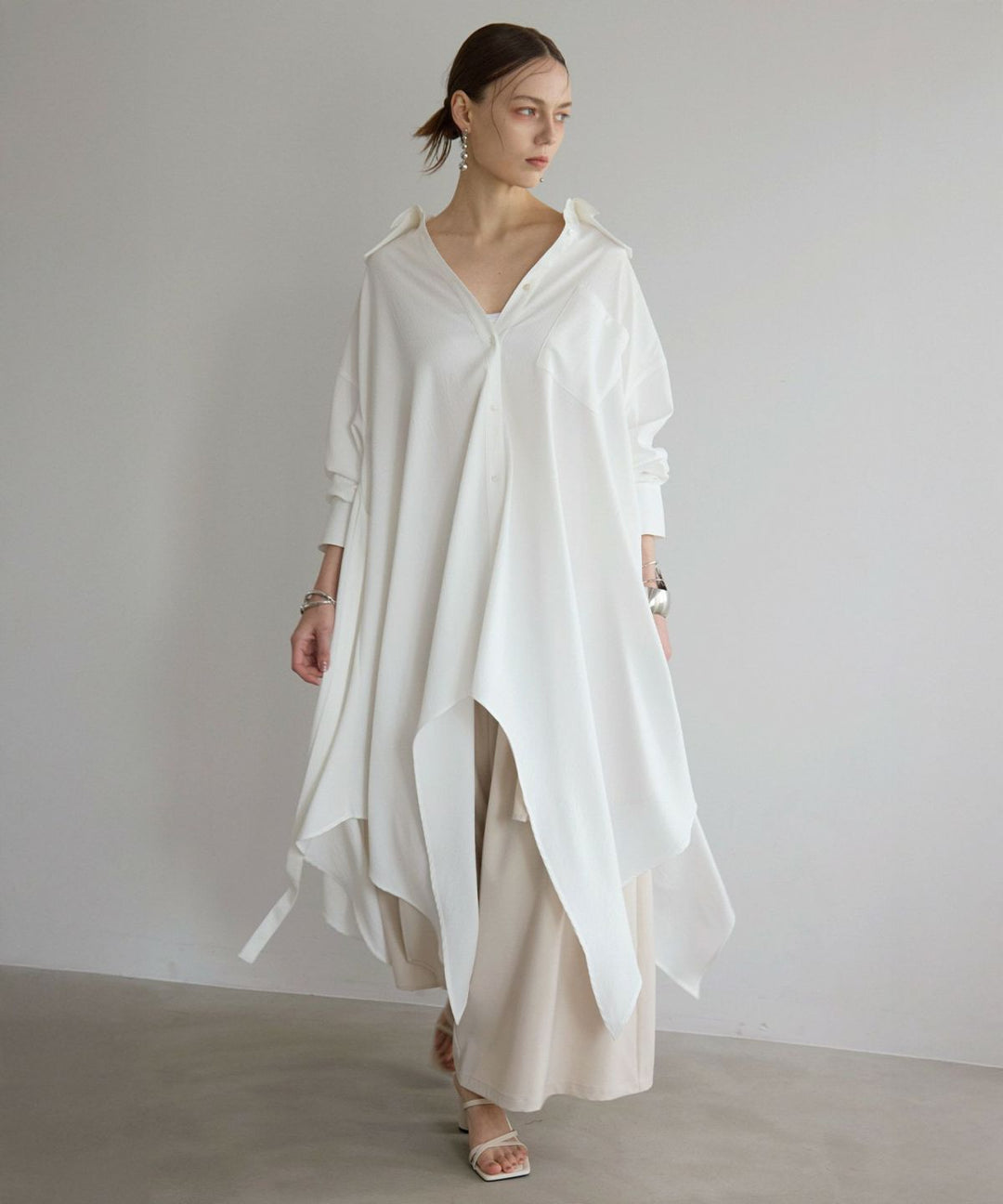 Bumpy Irregular Hem Shirt