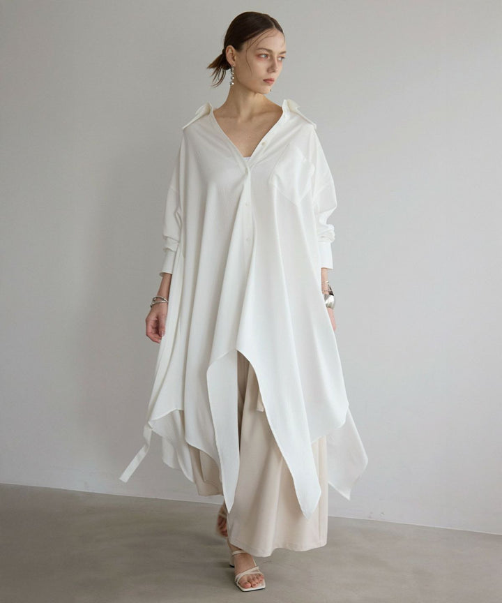 Bumpy Irregular Hem Shirt