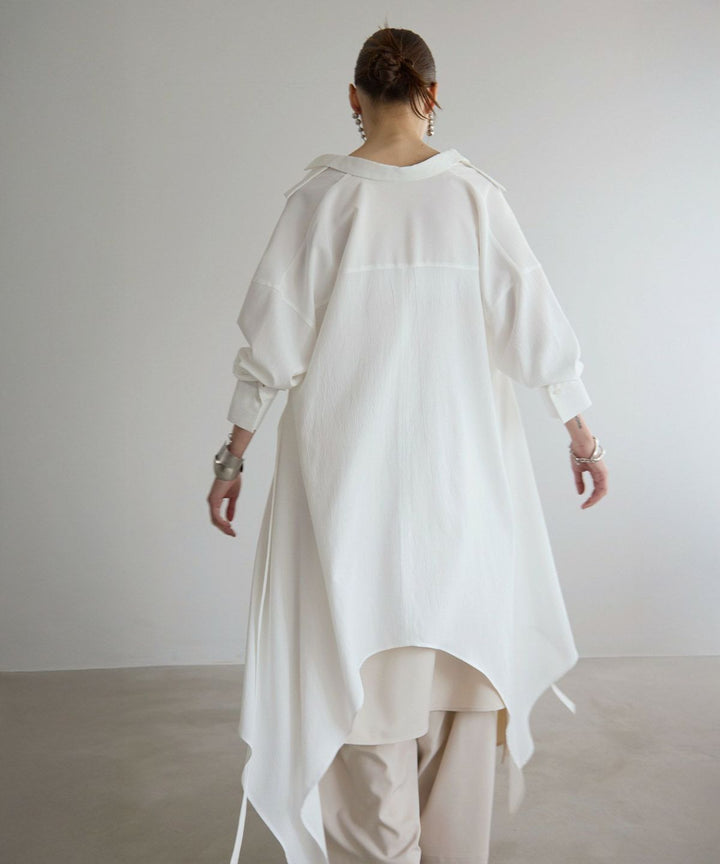 Bumpy Irregular Hem Shirt