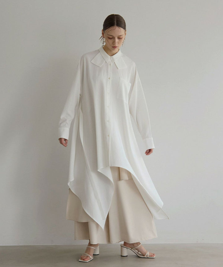 Bumpy Irregular Hem Shirt