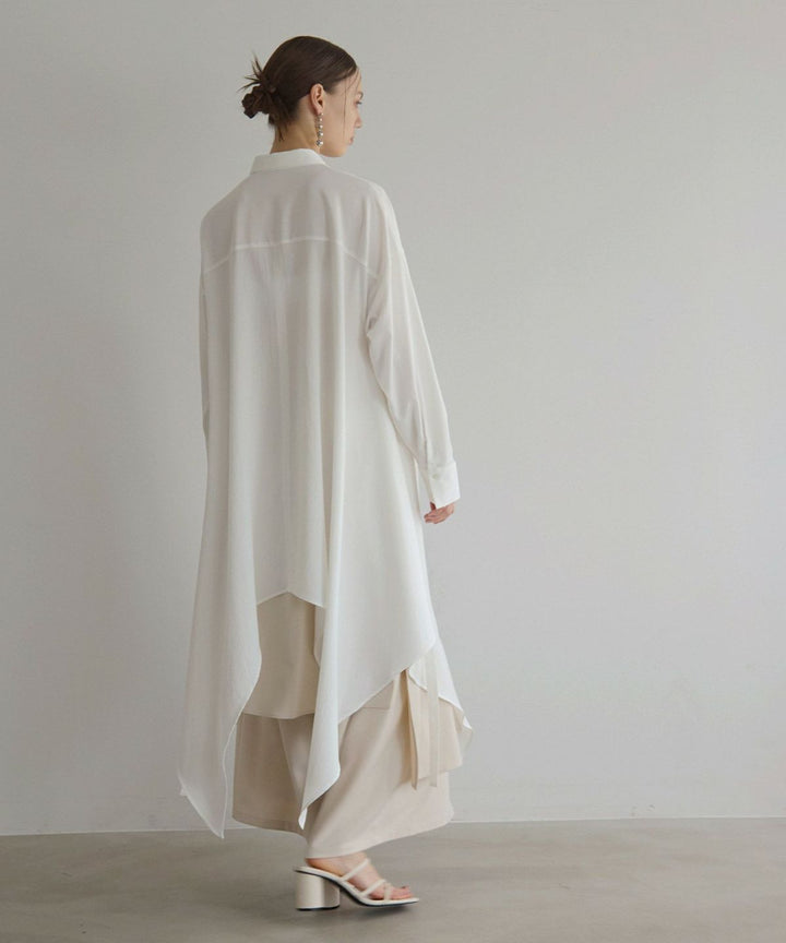Bumpy Irregular Hem Shirt