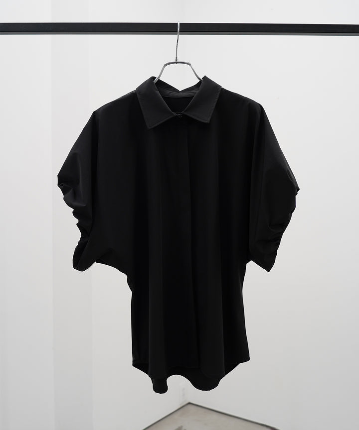 (eliuu)Stretch Wide Puff Blouse