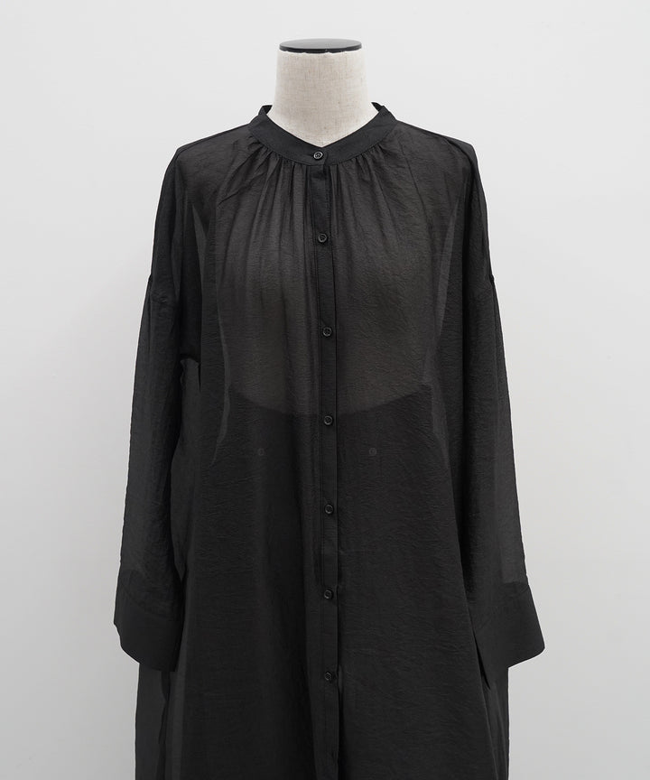 (eliuu)Sheer Gloss Shirt Onepiece