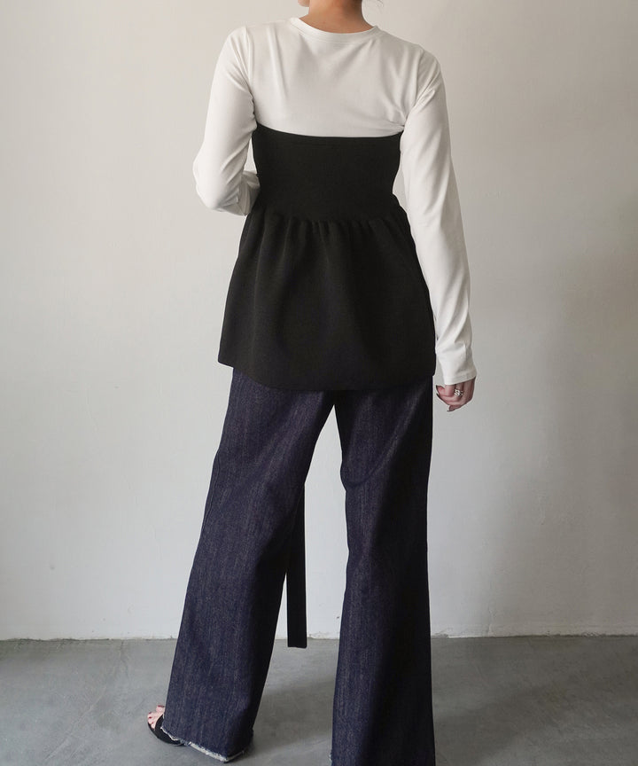 Peplum Bustier Mix Tops