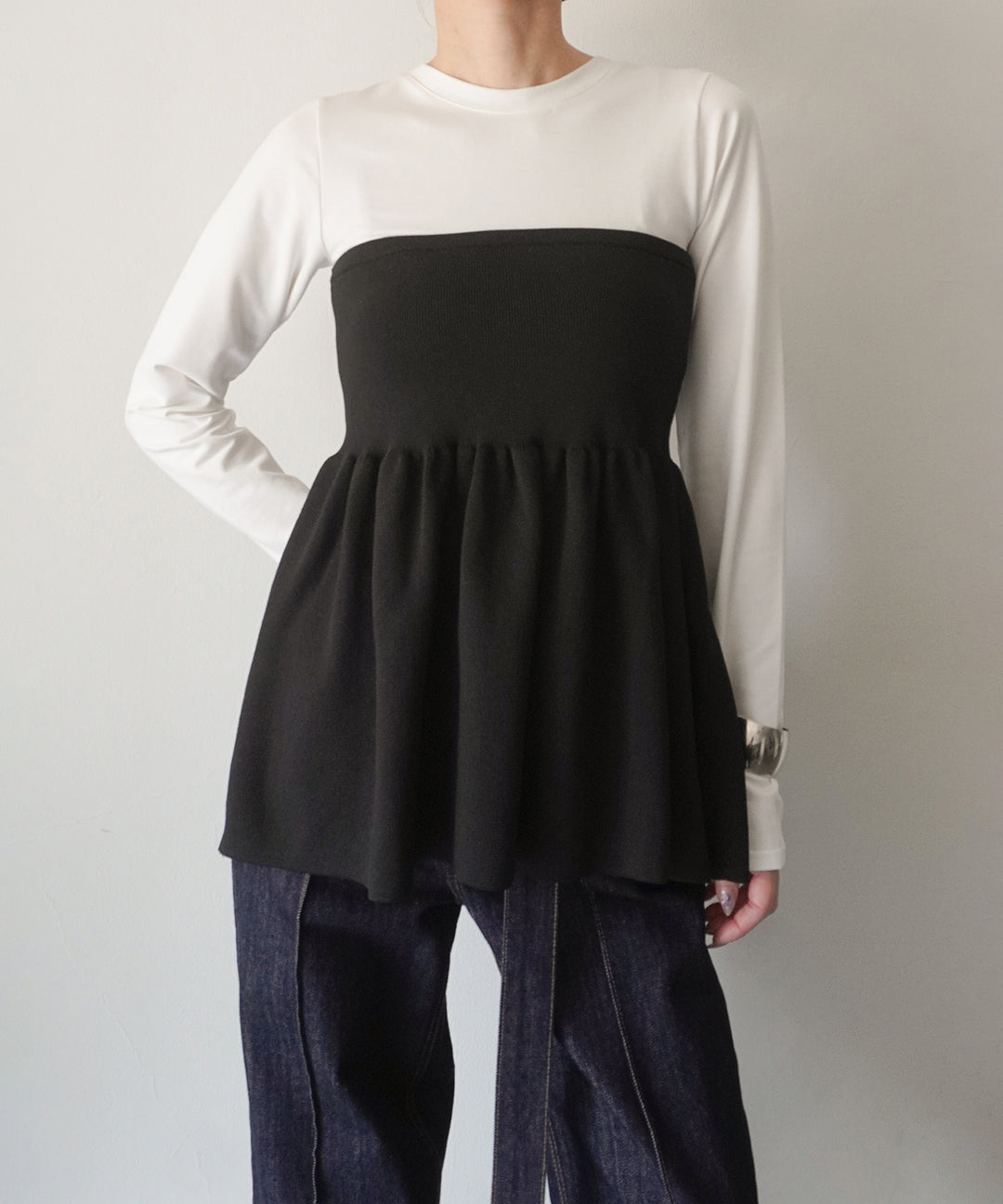 Peplum Bustier Mix Tops