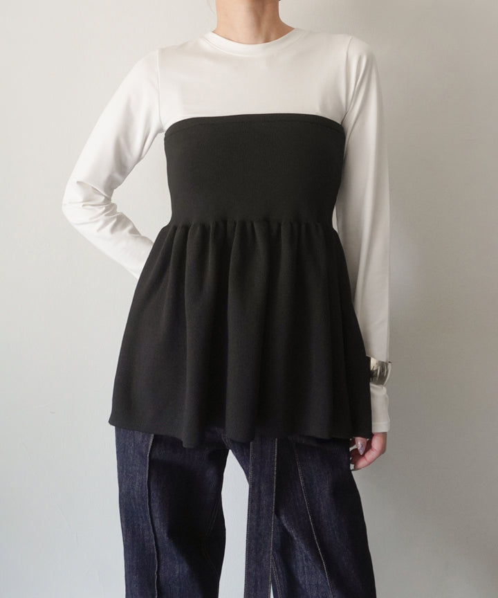 Peplum Bustier Mix Tops