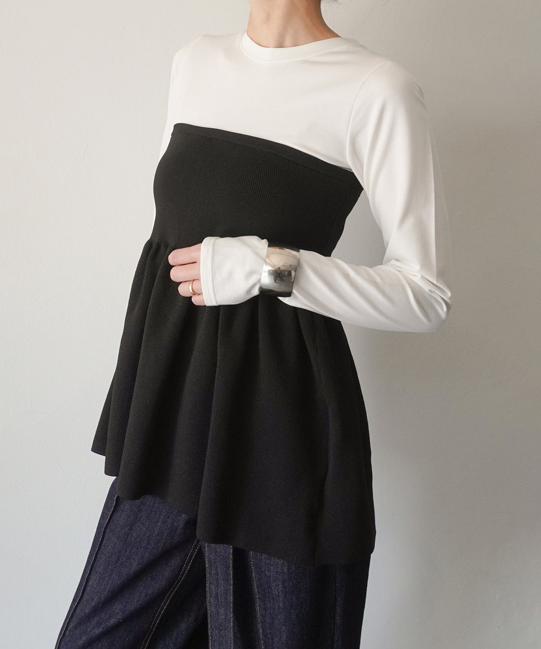 Peplum Bustier Mix Tops
