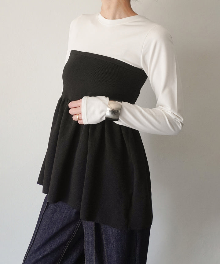 Peplum Bustier Mix Tops
