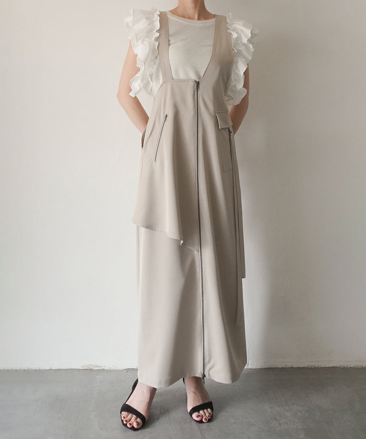 Zip Pencil Asymmetry Dress