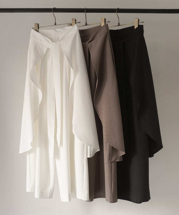Cape Ribbon Pintuck Pants