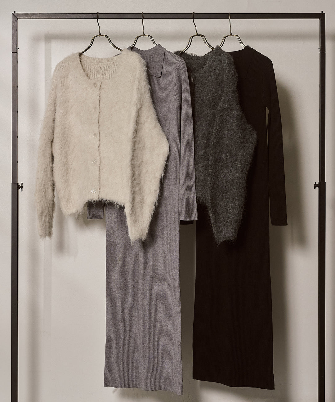 (eliuu)Polo Rib Knit Onepiece