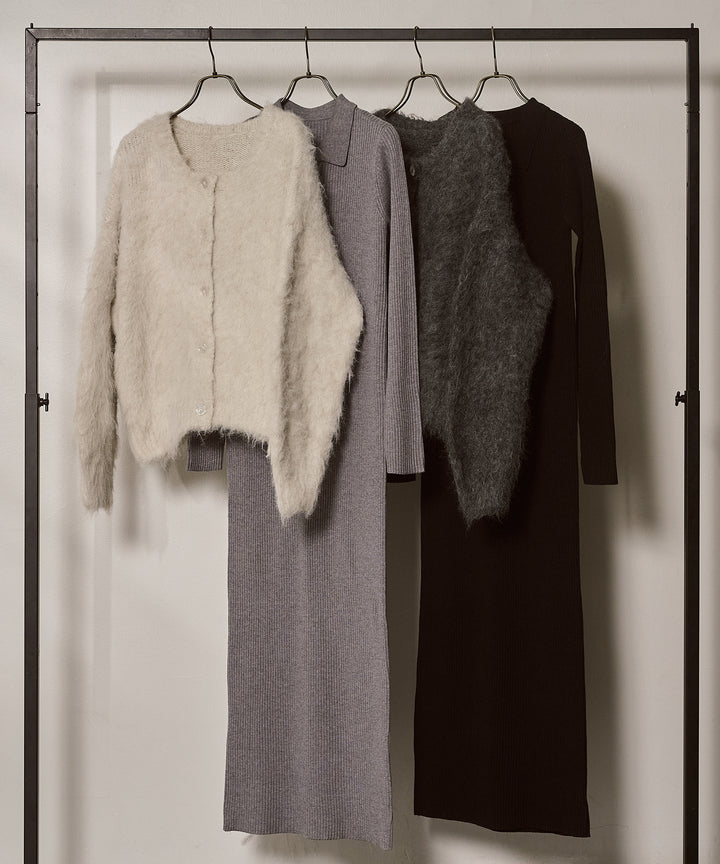 (eliuu)Polo Rib Knit Onepiece