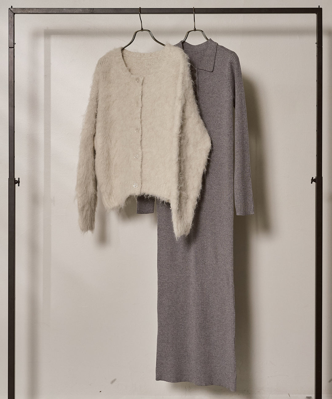 (eliuu)Polo Rib Knit Onepiece