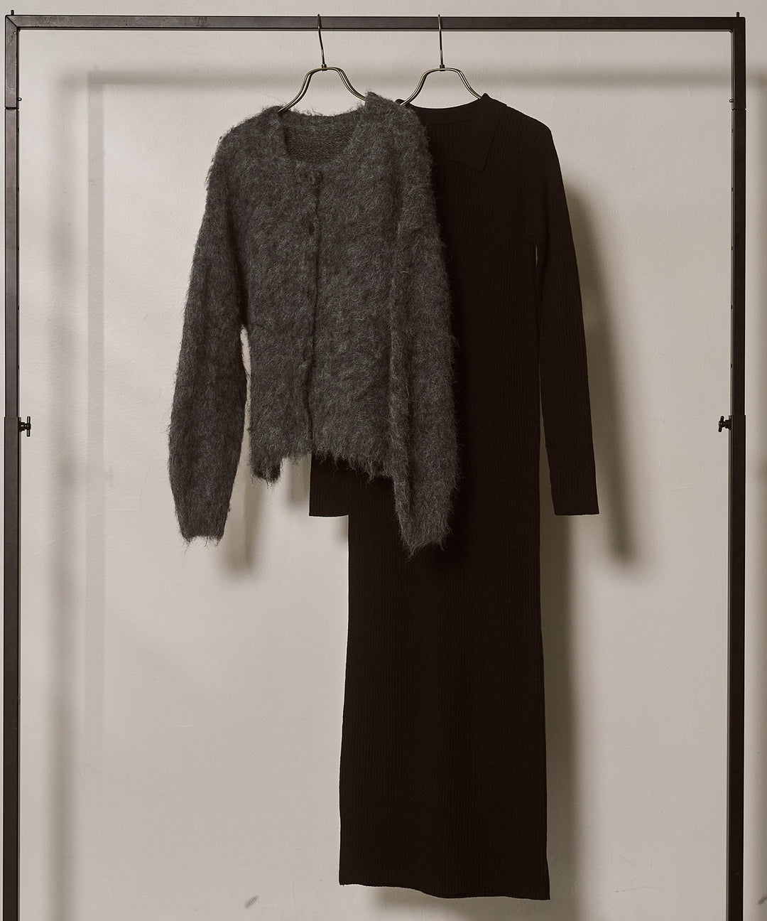 (eliuu)Polo Rib Knit Onepiece