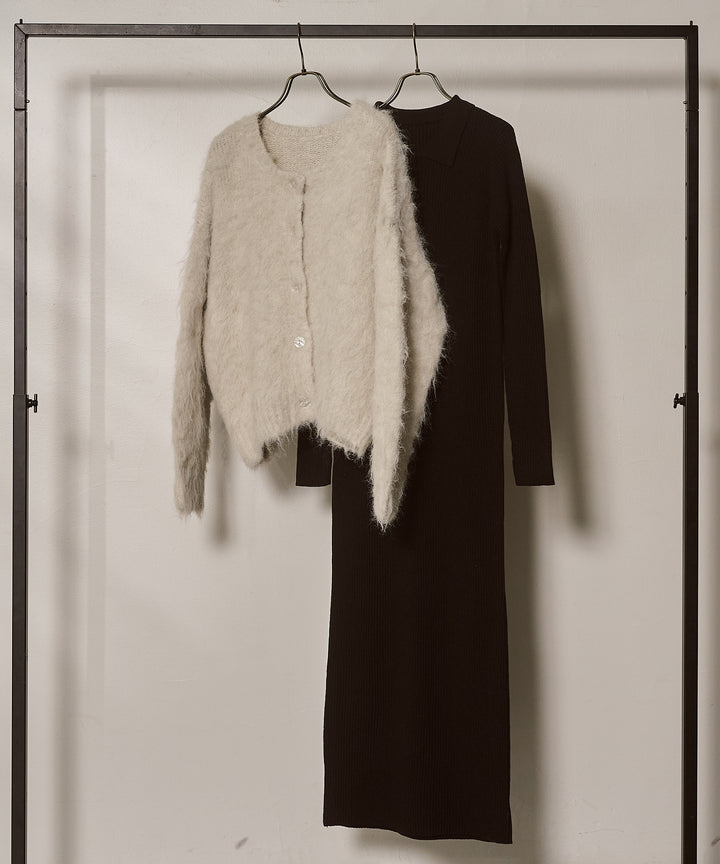 (eliuu)Polo Rib Knit Onepiece