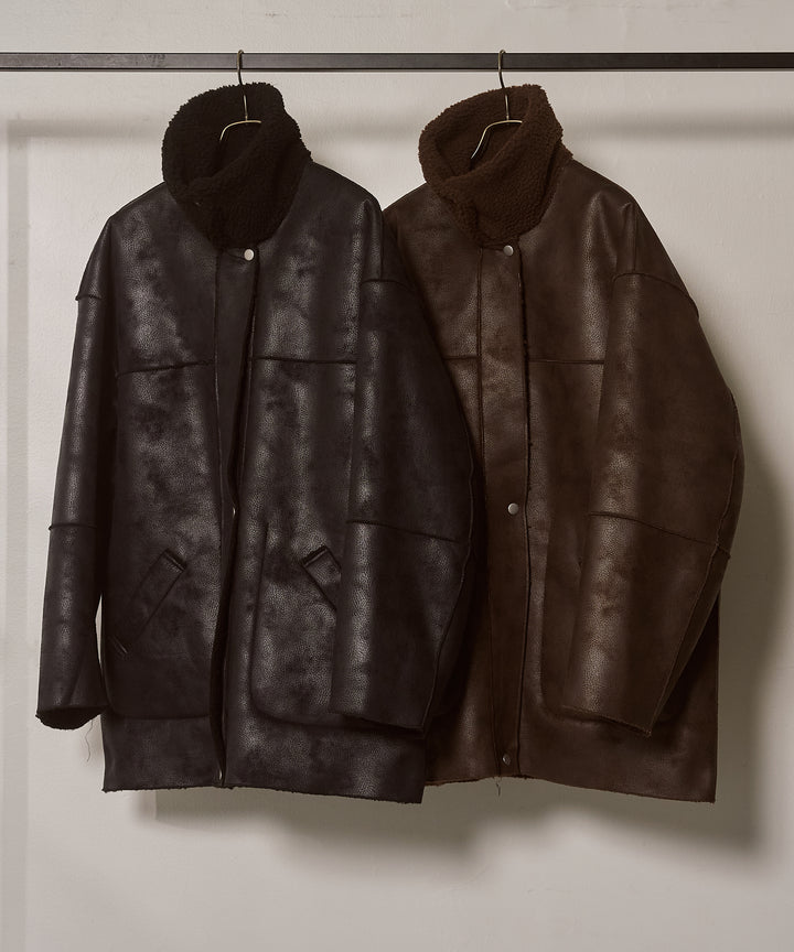 (eliuu)F/Mouton Reversible JK Coat