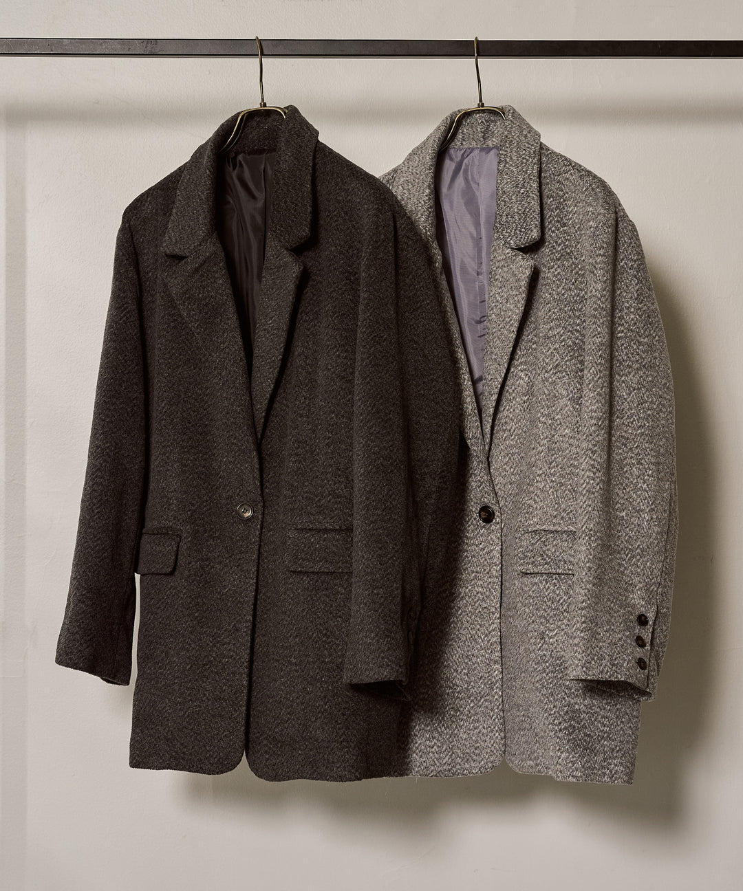 (eliuu)Heather Mix Over Jacket