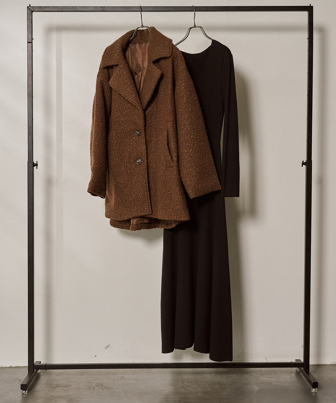 (eliuu)Loop Tweed Jacket Coat