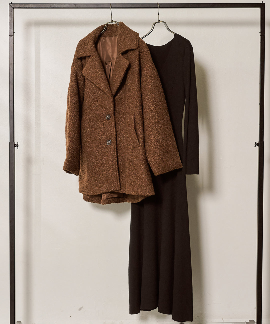 (eliuu)Shape Flare Knit Onepiece