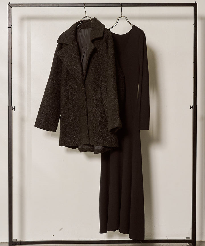 (eliuu)Shape Flare Knit Onepiece