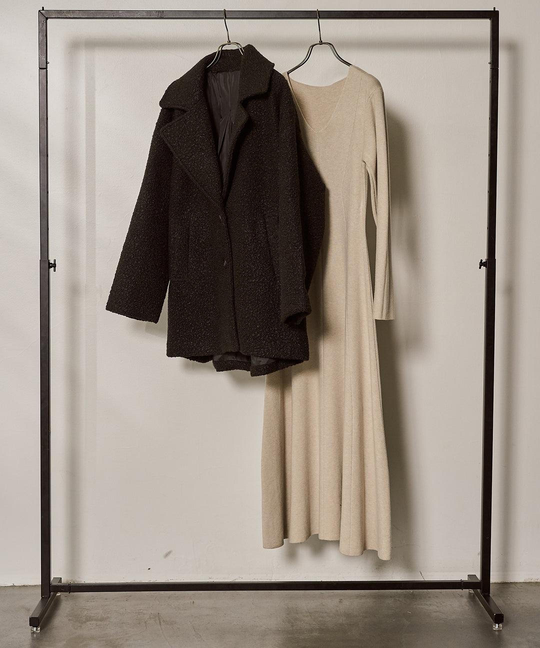 (eliuu)Loop Tweed Jacket Coat