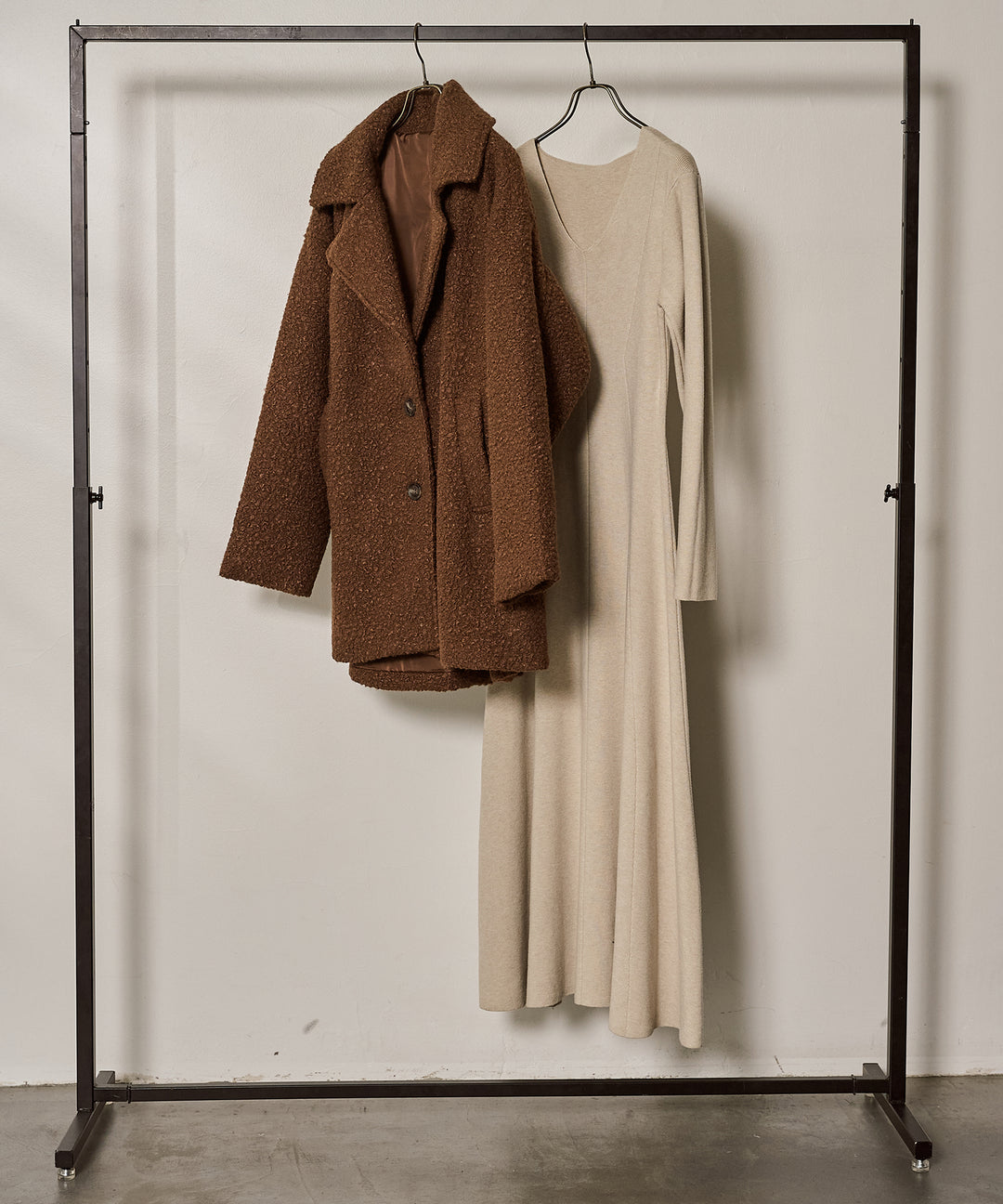 (eliuu)Loop Tweed Jacket Coat