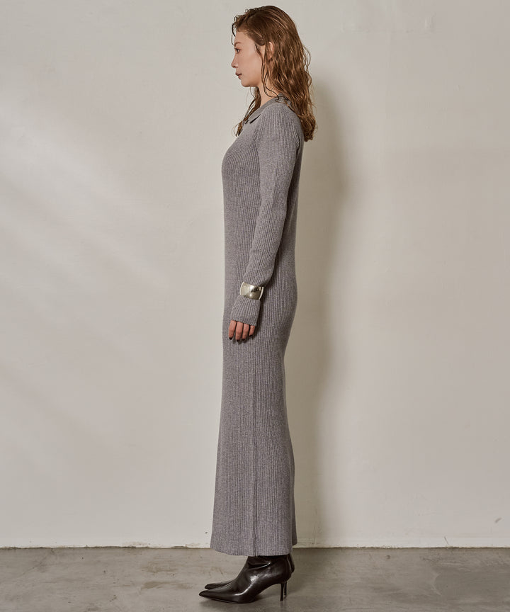 (eliuu)Polo Rib Knit Onepiece