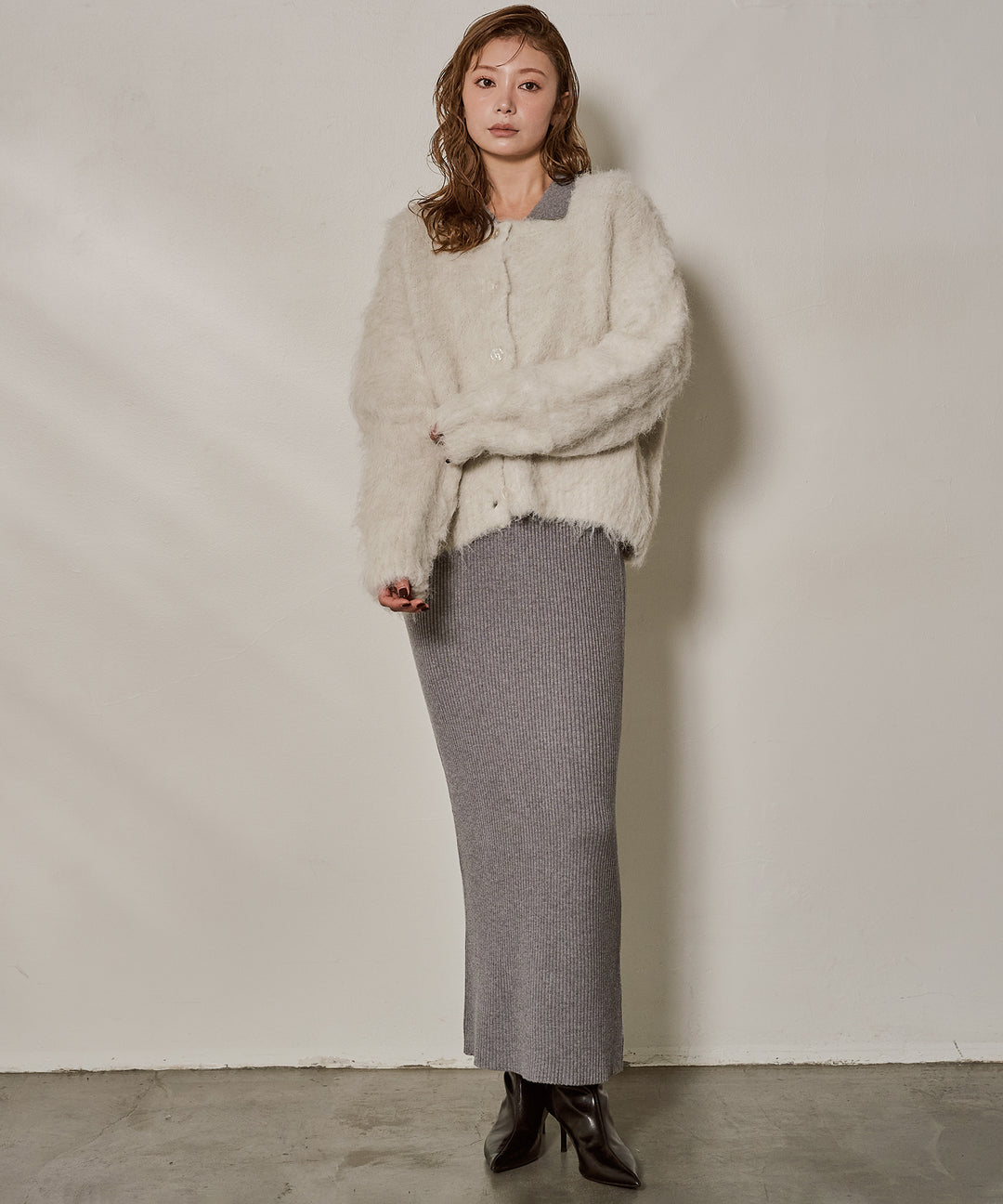 (eliuu)Polo Rib Knit Onepiece