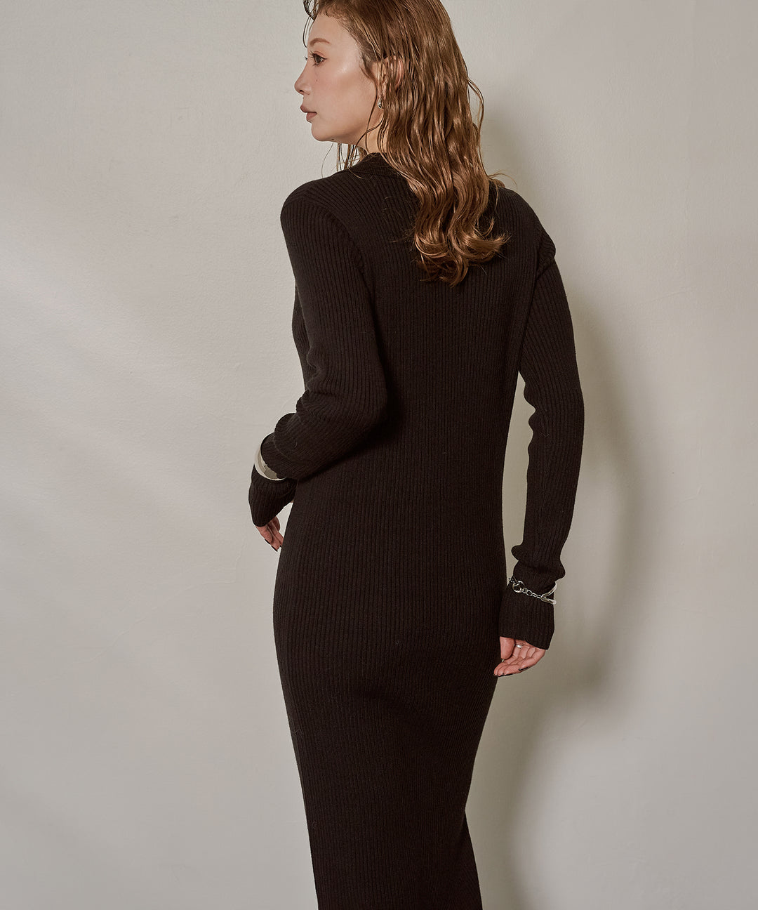 (eliuu)Polo Rib Knit Onepiece