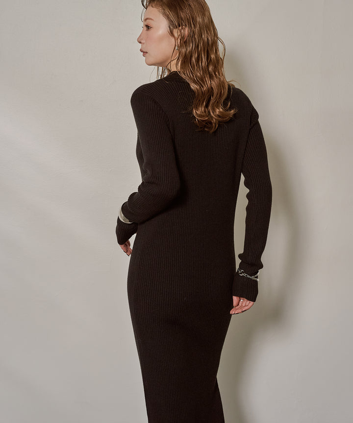 (eliuu)Polo Rib Knit Onepiece