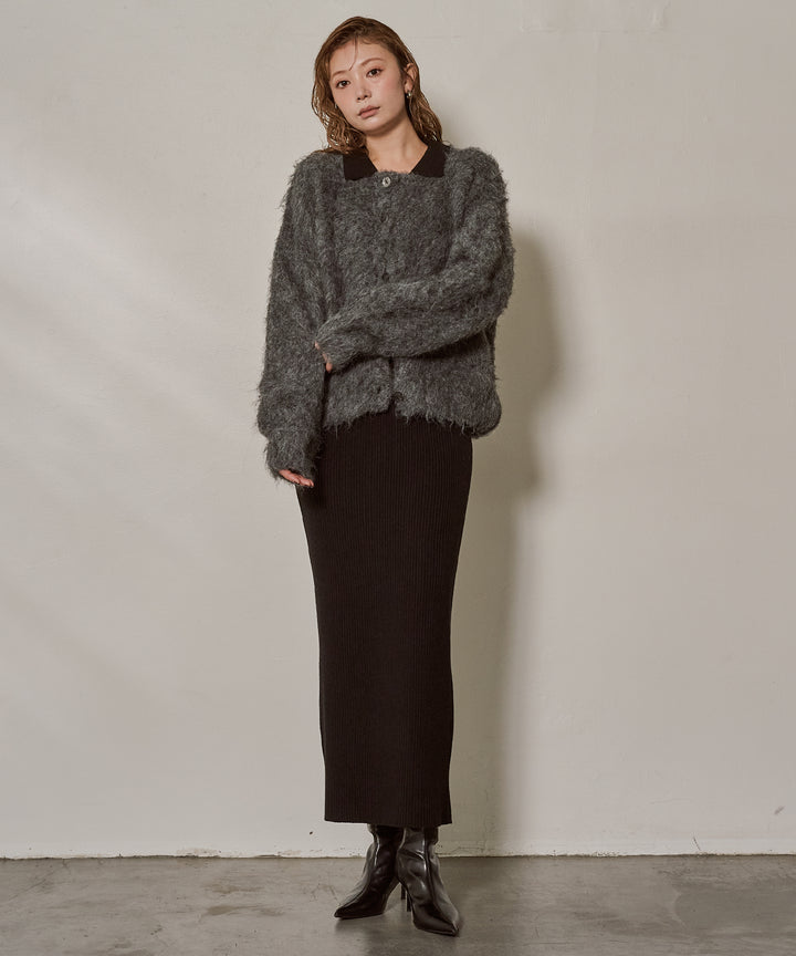 [SET]Candy Floss Knit C/D+Polo Rib Knit Onepiece