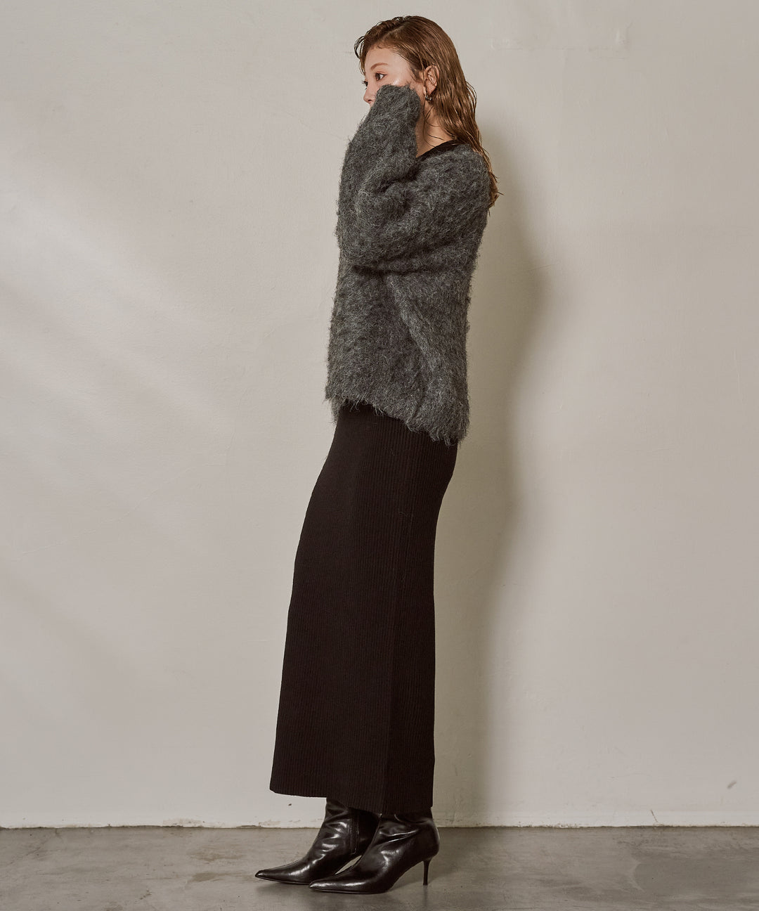 (eliuu)Polo Rib Knit Onepiece