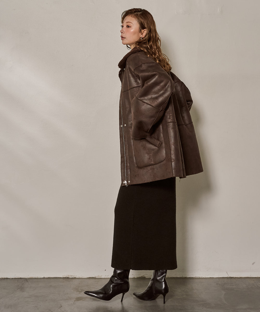 (eliuu)F/Mouton Reversible JK Coat