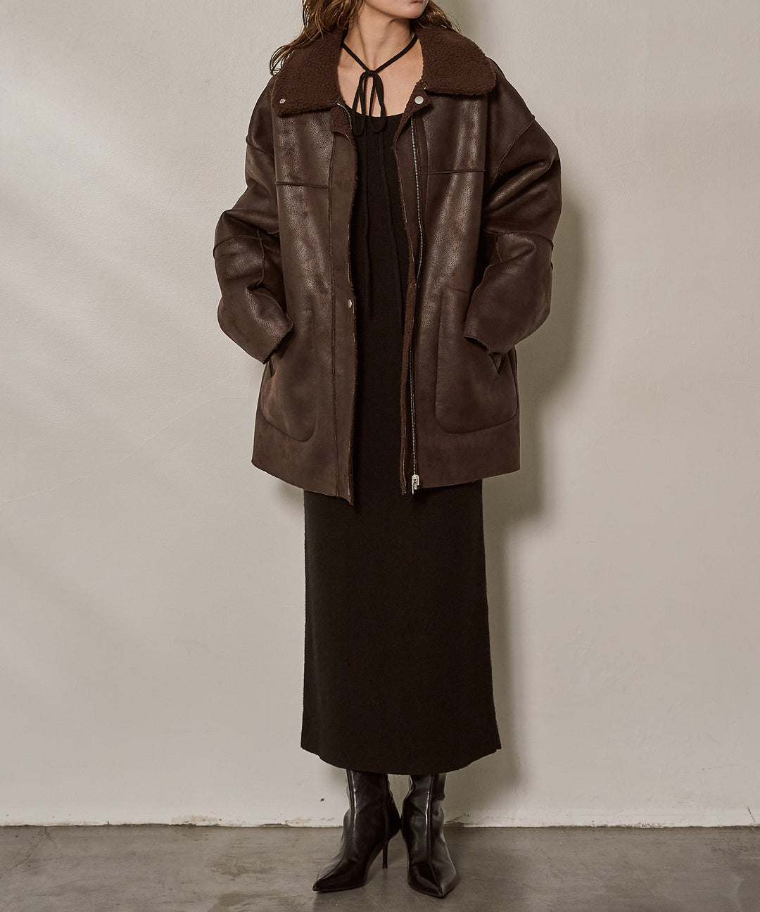 (eliuu)F/Mouton Reversible JK Coat