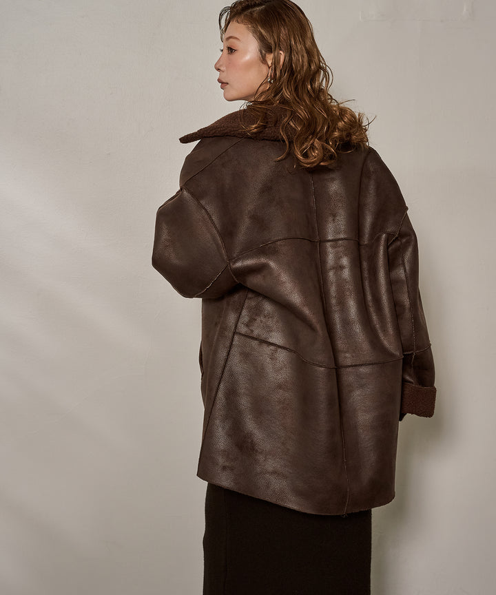 (eliuu)F/Mouton Reversible JK Coat