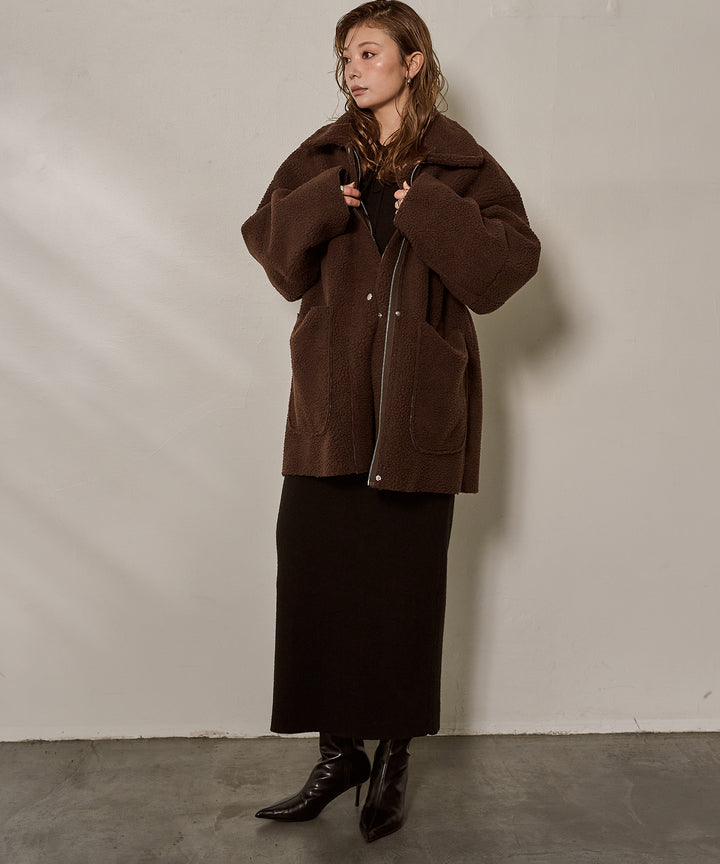 (eliuu)F/Mouton Reversible JK Coat