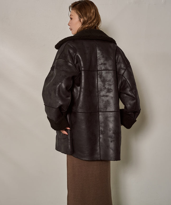 (eliuu)F/Mouton Reversible JK Coat