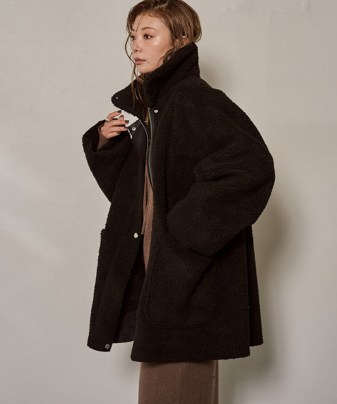 (eliuu)F/Mouton Reversible JK Coat