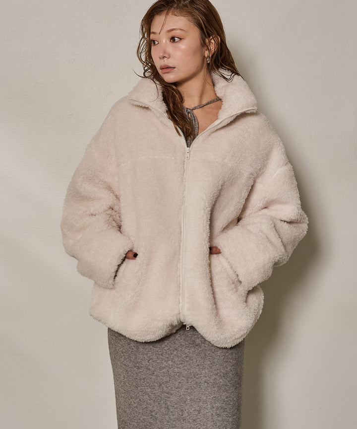 (eliuu)Boa Zip Blouson Jacket