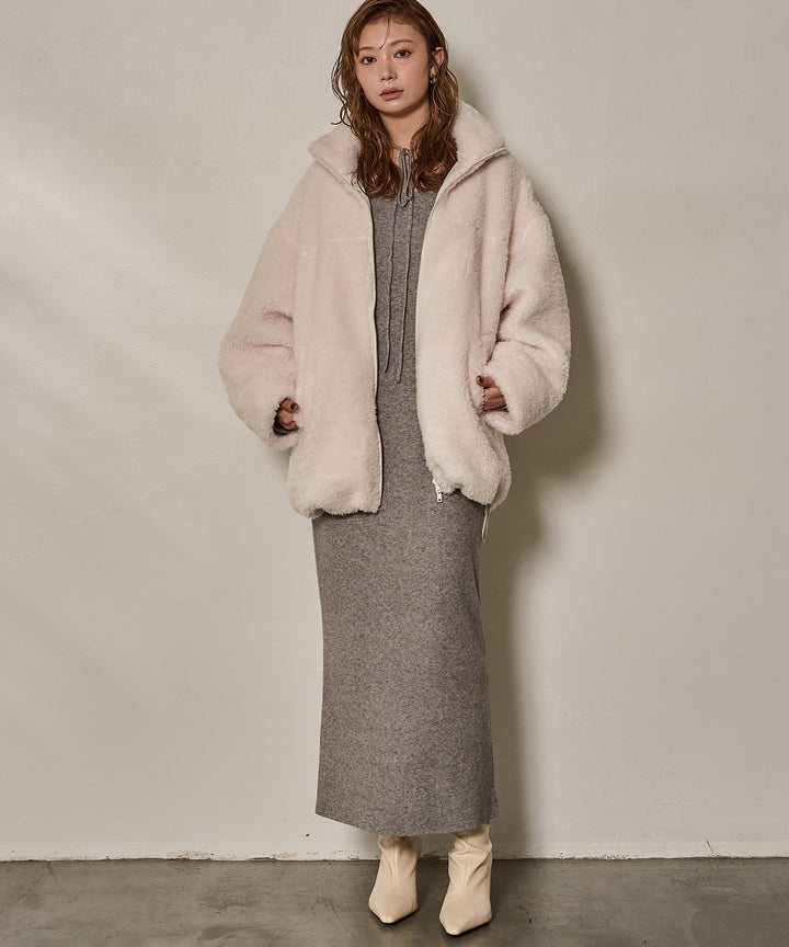 (eliuu)Boa Zip Blouson Jacket