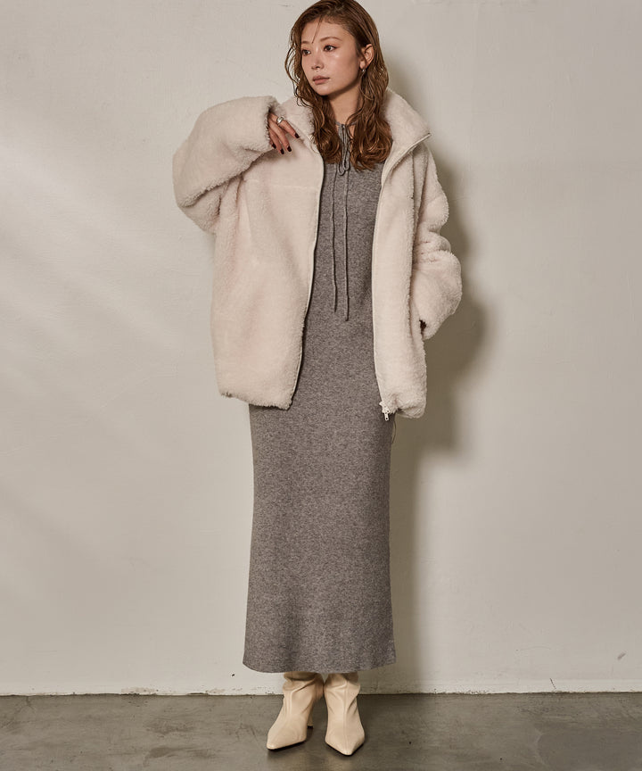 (eliuu)Boa Zip Blouson Jacket