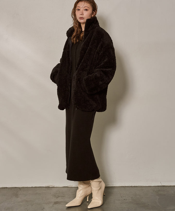 (eliuu)Boa Zip Blouson Jacket