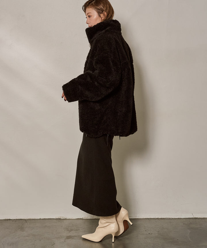 (eliuu)Boa Zip Blouson Jacket